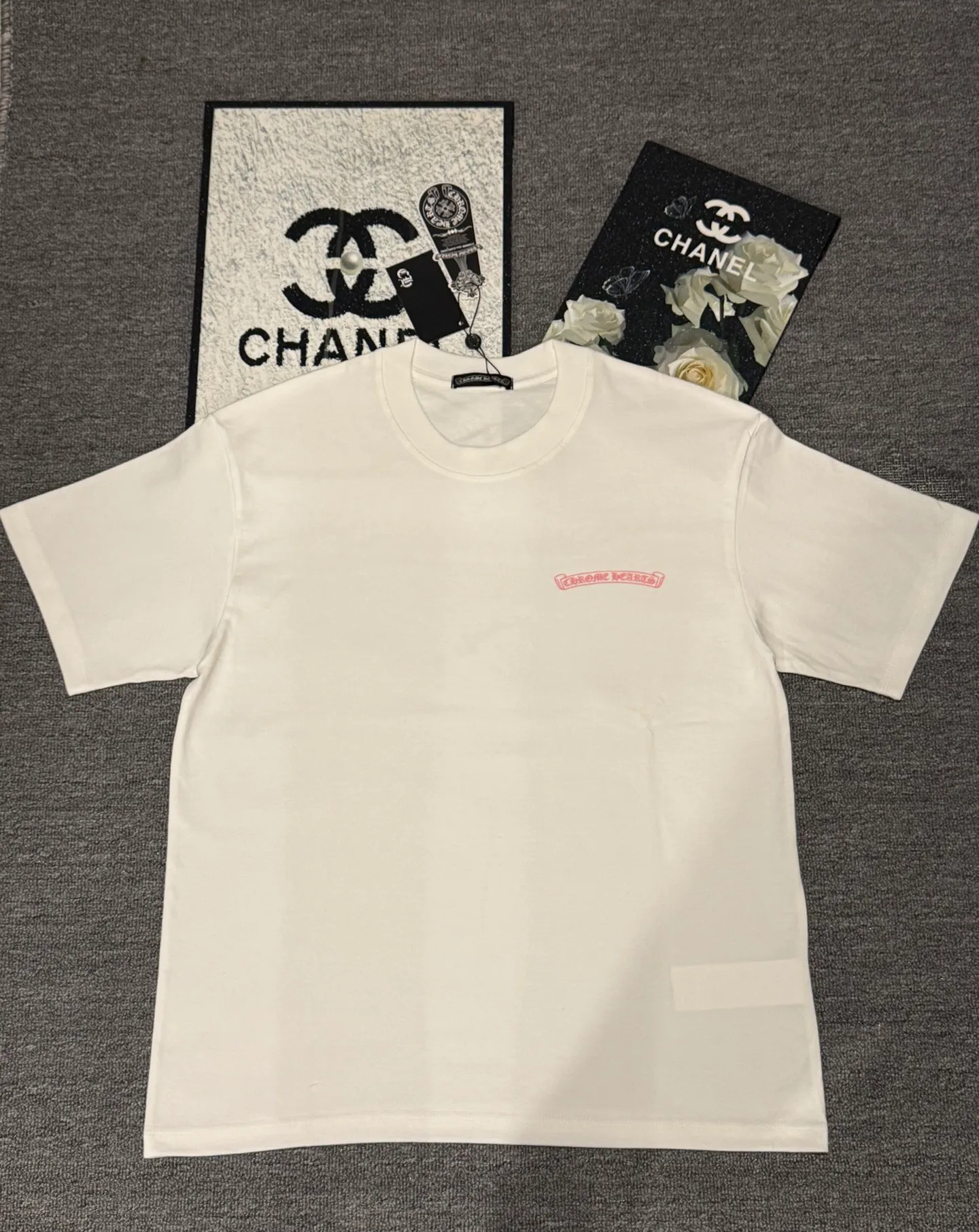 （ ） :YH 007 CH LOGO 1:1 Same Style 32 Breathable 1x 1 oversize 1:1 :White Black Size:S-XL